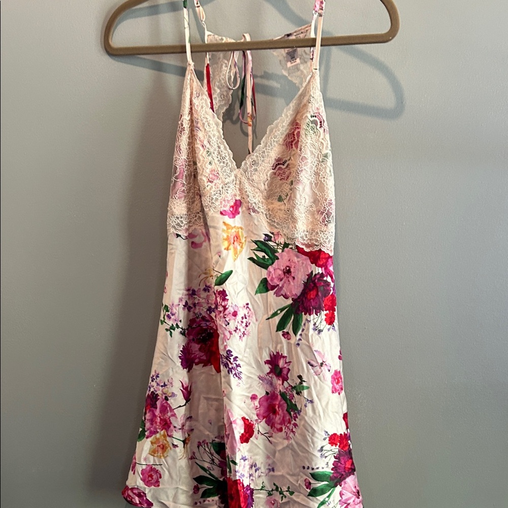 Victoria Secret Floral Lace Halter Chemise